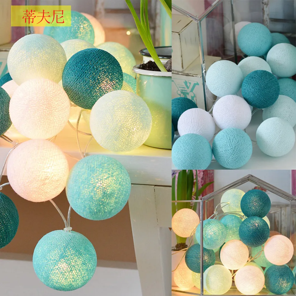 

CHASANWAN 3 M 20 Light Line Ball String Wedding Party Decoration Rattan Ball LED String New Year Christmas Decorations for Home
