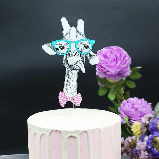 Новинка Единорог акриловый торт Топпер Альпака Пасхальный кролик кекс Топпер для дня рождения свадьба торт украшения детский душ - Цвет: 3