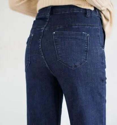 Cintura Algodón Moda Ancha Las Fajas Nueva Mujeres Pierna Mujer Pantalones Vaqueros De Tyn0906 Tamaño Alta Casual Mezcla Plus Azul 4xaxFOqSw