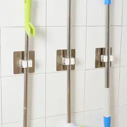 Веник держатель Mop висит настенная подставка сильный самоклеющиеся Ванная комната инструмент