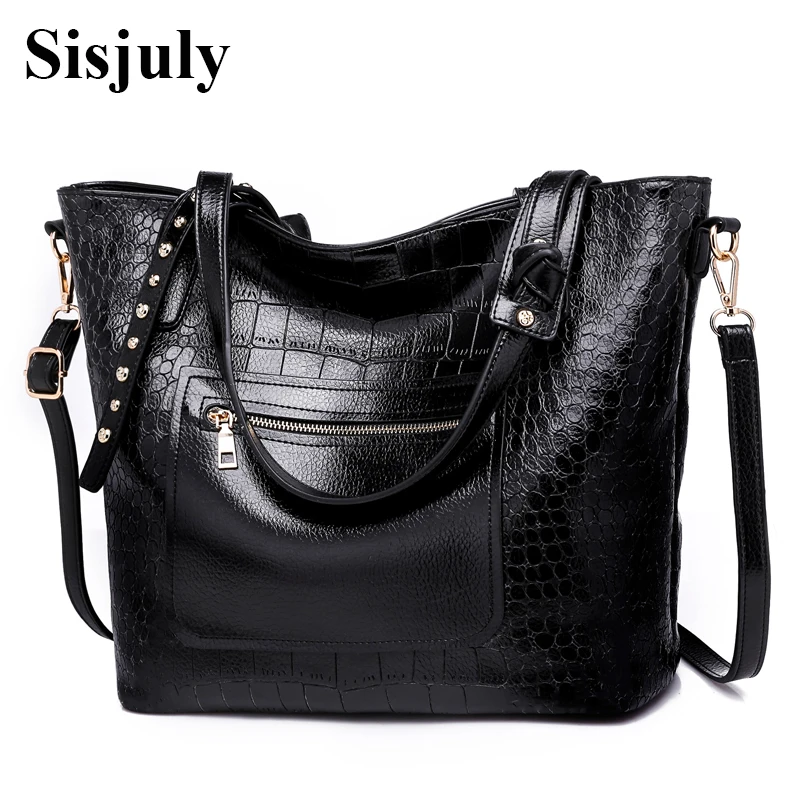

Sisjuly 2018 Luxury Handbags Women Bags Designer Crocodile Pattern Leather Female Shoulder Bag Ladies Casual Tote Big Sac A Main