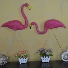 Садовый декор 2 шт./набор. high-75cm, Розовый фламинго сад газон украшение тема вечерние десертный стол. Оформление балкона