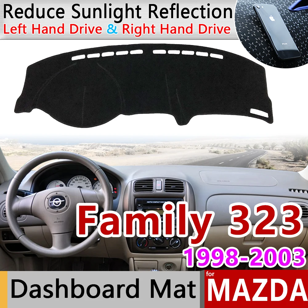 for Mazda Family 323 1998~2003 BJ Anti-Slip Mat Dashboard Cover Pad Sunshade Dashmat for Ford Laser KN KQ 2000 2002 Accessories