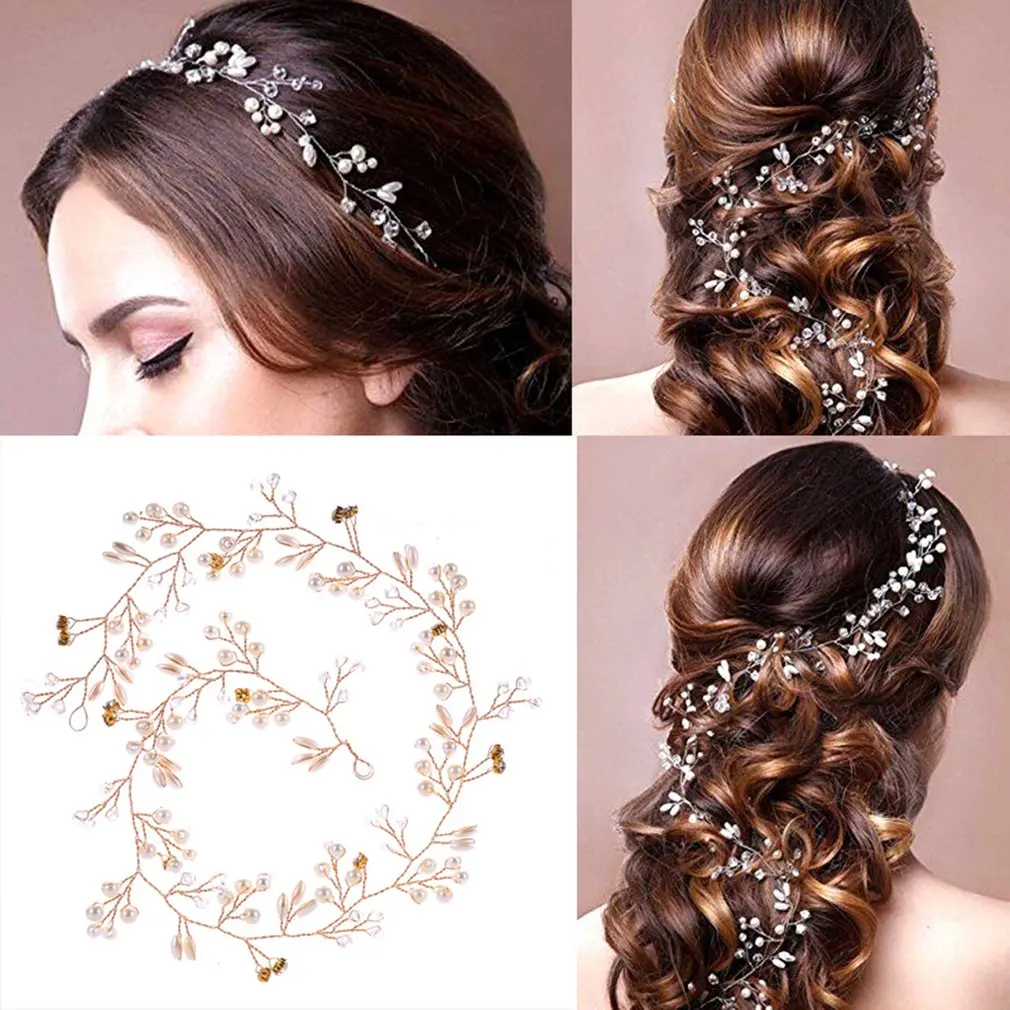 Западная Свадебная мода головной убор для невесты ручной работы свадебные цветочные жемчуг аксессуары для волос шпилька украшения