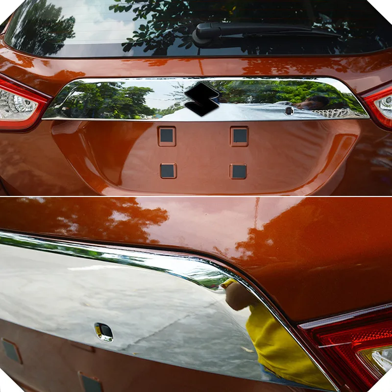 2014 2018 для Suzuki SX4 S Cross ABS Хромированная Задняя накладка багажника Формовочная