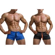 Men\'s Swimming Shorts Swimming Trunks Beach Swimming Short Paragraph Quick-Drying Pants Swimsuit Men\'s Running Shorts