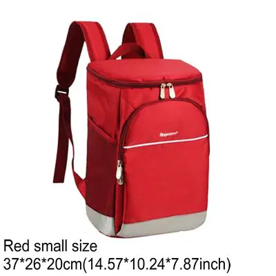 Рюкзак-холодильник, изолированный, водонепроницаемый, Оксфорд, рюкзак для кемпинга, пикника, большие Винные сумки для пива, для путешествий, термо-рюкзак для еды, ланча - Цвет: Red small