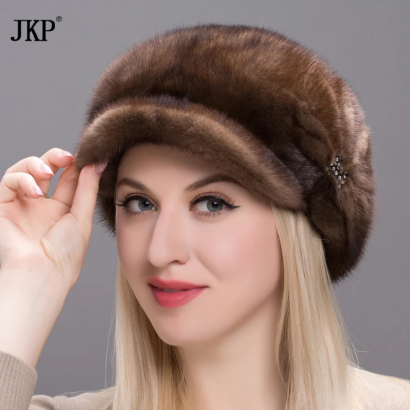 Новинка Лидер продаж модные женские меховые шапки зимние из натурального меха