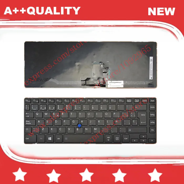 НОВЫЙ SP Испанский Клавиатура для TOSHIBA Z40 ЧЕРНАЯ РАМКА (С Точки палкой Win8) |