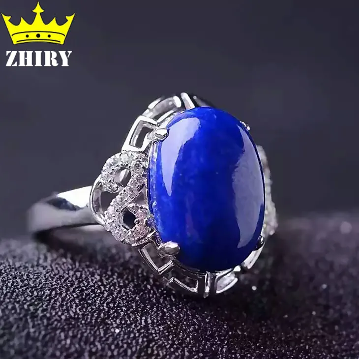 Natural Genuine Lapis Lazuli stone ring Solid 925 sterling silver Woman jewelry rings blue gems Natural Genuine Lapis Lazuli stone ring Solid 925 sterling silver Woman jewelry rings blue gems