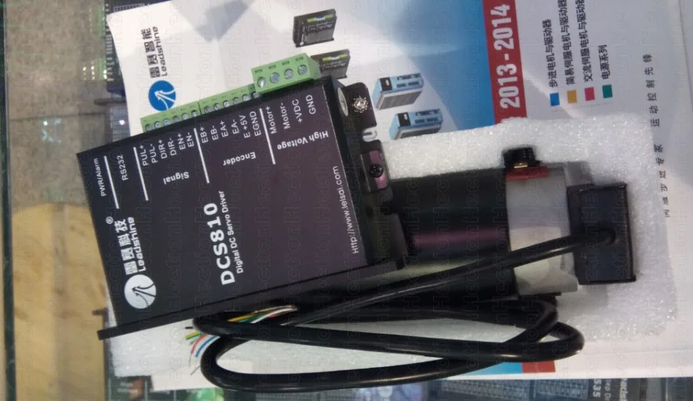 

Whole 2 pcs a lot a new Leadshine DC servo driver DCS810+ DC Servo motor DCM50207D-1000 with 1000 lines encoder output 0.35NM
