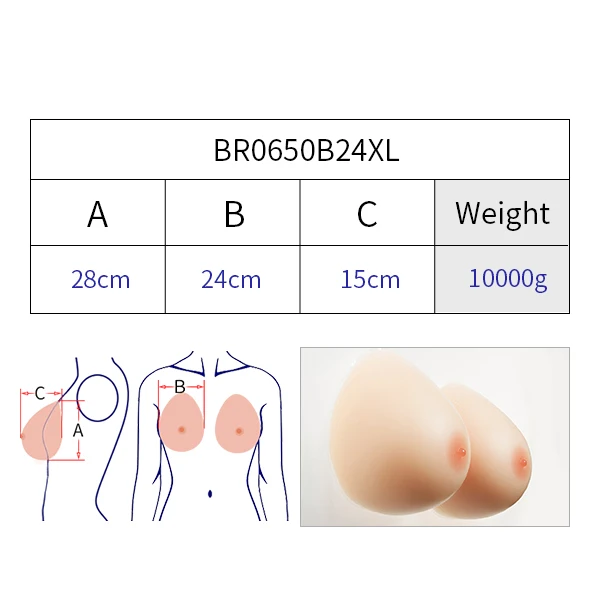 义乳尺寸图