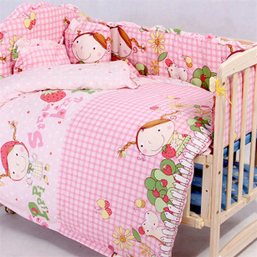 

5Pcs/Pack Baby Bed Bumper Protector Baby Bedding Set Newborn Crib Bumper Toddler Cartoon Bed Bedding in the Crib for Infant
