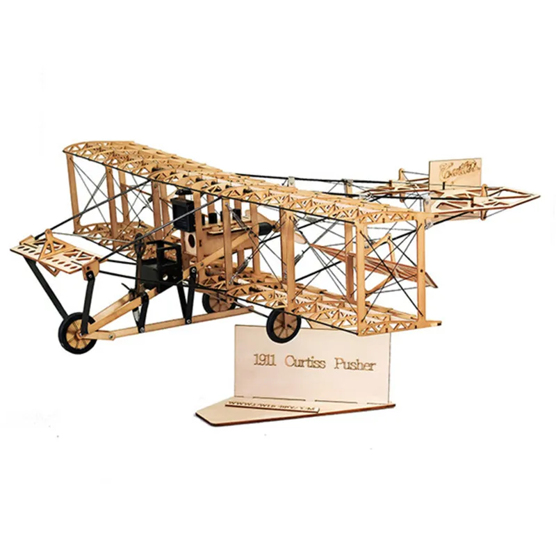 

Братьев Райт Curtiss Pusher 1911 Винтаж 550 мм размах крыльев пробкового дерева модель самолета комплект