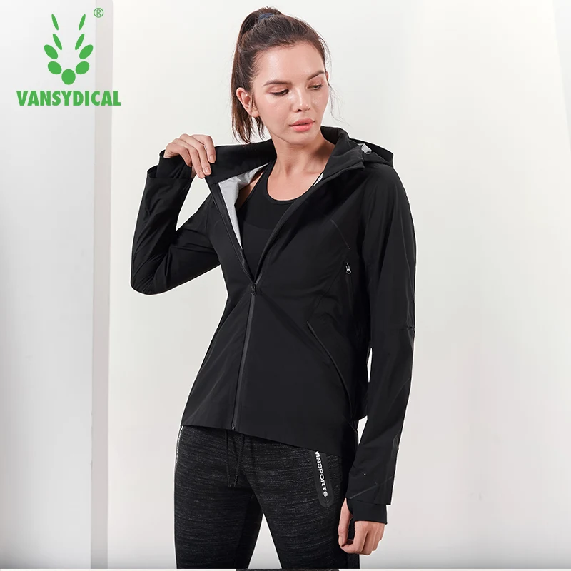Women Hooded running jacket Long Sleeve Sweatshirt Ladies Yoga Sports