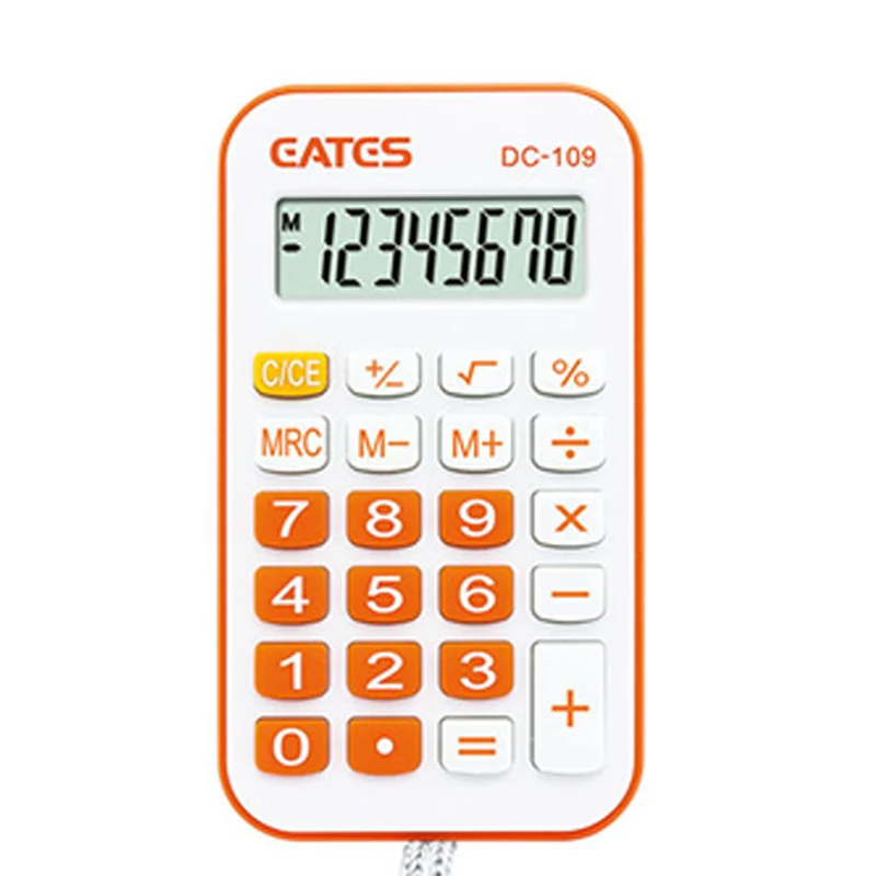 2018 البسيطة حاسبة مع الحبل الحلوى اللون الرقمية الإلكترونية Calculadora عداد حساب كما هدية المحمولة جيب نوع