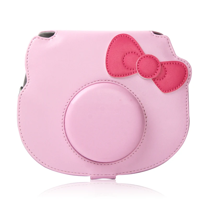 Fujifilm Instax Mini розовый hello kitty Ограниченная серия фотокамера моментальной печати+ 10 пленок Instax+ PU чехол для камеры+ наклейка