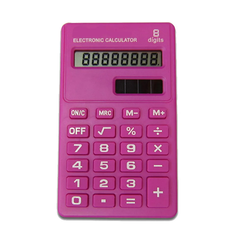 2018 الكرتون البسيطة حاسبة 8 أرقام العرض المزدوج امدادات الطاقة لطيف الحلوى Calculadora الشمسية Hesap Makinesi Calculatrice Solaire