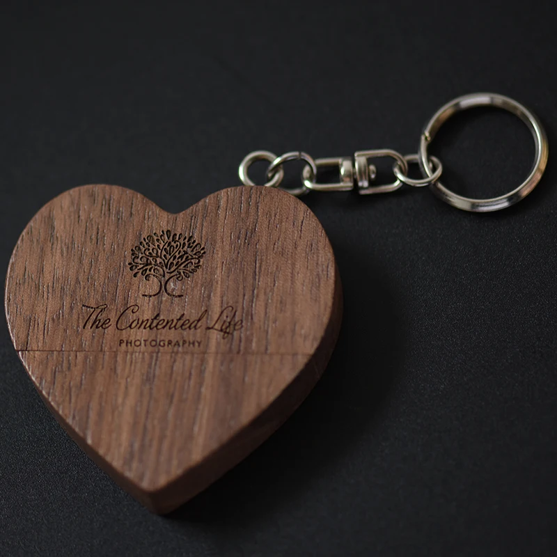Jaster логотип на заказ деревянное сердце USB+ коробка флэш-накопитель Флешка 32 ГБ 16 ГБ 8 ГБ 4 ГБ карта памяти Фотография Свадебные подарки