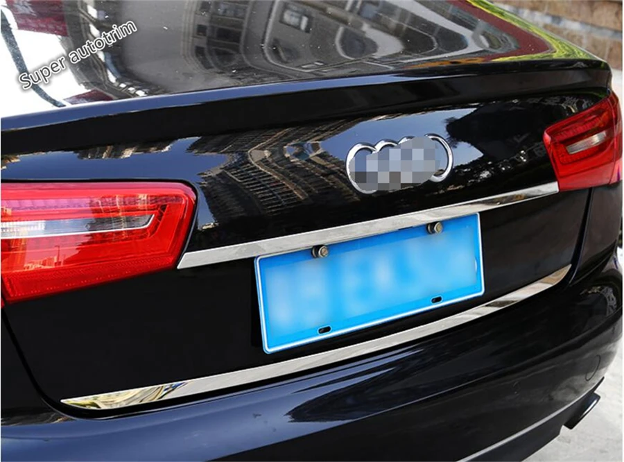 3 выбор! Для Audi A6 Sedan 2013- крышка задней крышки багажника отделка двери литая ручка загрузки отделка рамка