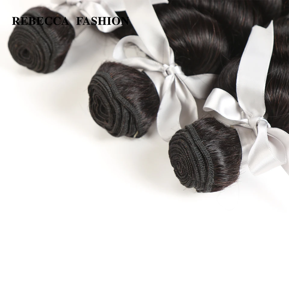 Ребекка бразильского свободная волна пряди волос, 8-30 дюймов 1/3/4 шт. человеческие волосы пряди Волосы remy волос для наращивания