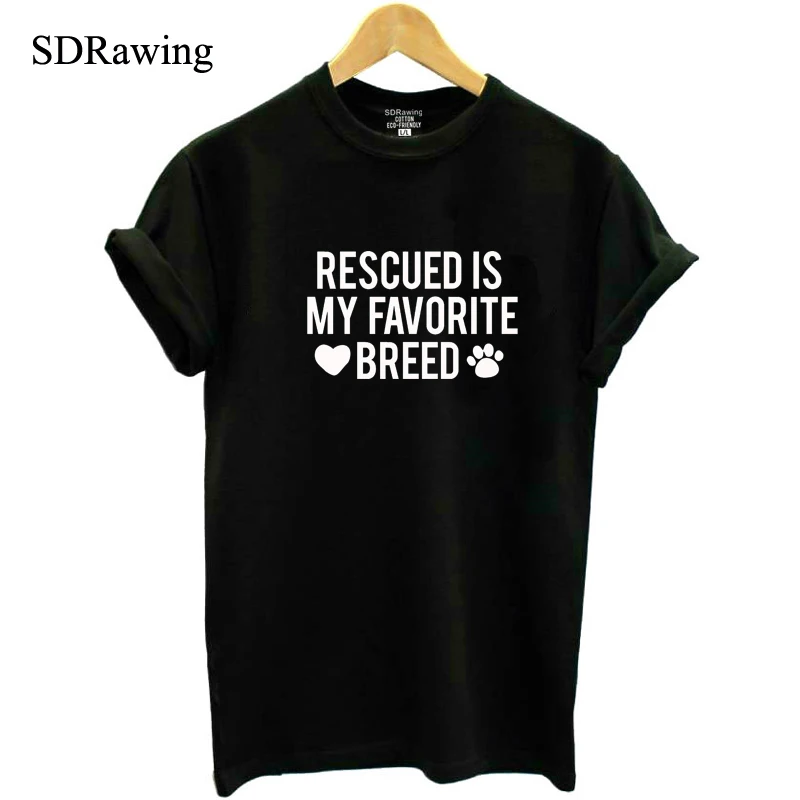 أنقذت المفضل تولد تي شيرت السيدات للجنسين crewneck قميص الانقاذ الكلب الجرافيك تيز الكلب عشاق عارضة قمم قطرة سفينة