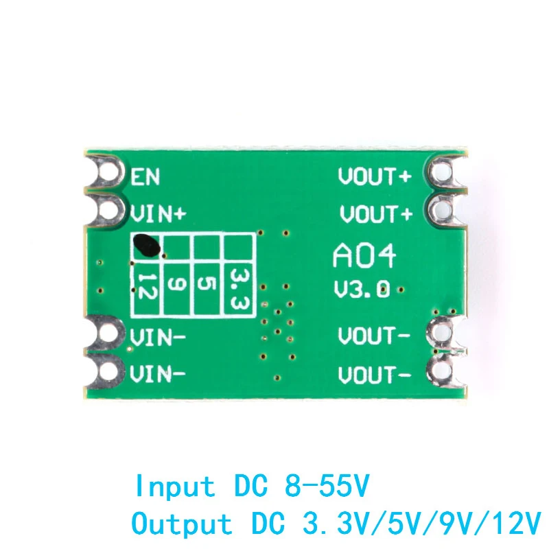 DC понижающий модуль питания понижающий Регулируемый щит 2A вход 8-55 в выход 3,3 В/5 В/9 В/12 В A04 электронный DIY PCB