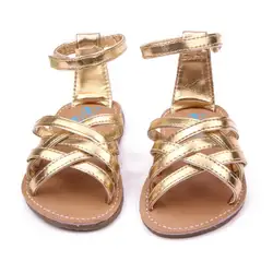 Новая мягкая резиновая Обувь для младенцев Обувь для мальчиков Обувь для девочек летние противоскользящие кожаные сандалии 0-12 м