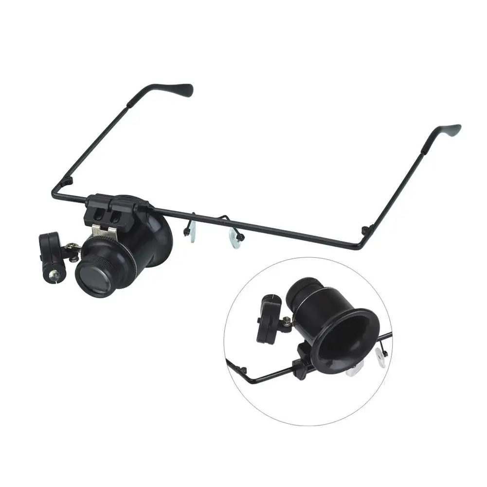 

High Magnification Monocular 20 Times Magnifier Clock Watch Repair Magnifier With LED Light For Jewelry Appraisal Reading 1PC J3