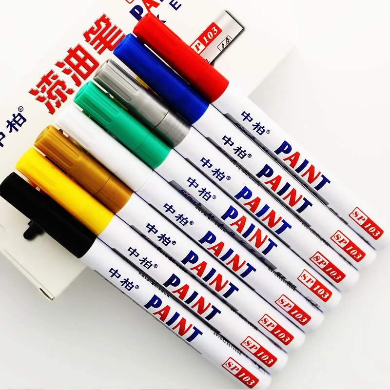 8pcs sipa colored paint car tire marker as uni black car scratch repair