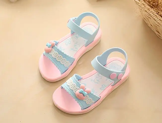 Cute Bowties Baby Girls Sandals Kids Students School Shoes for Summer Anti-slip