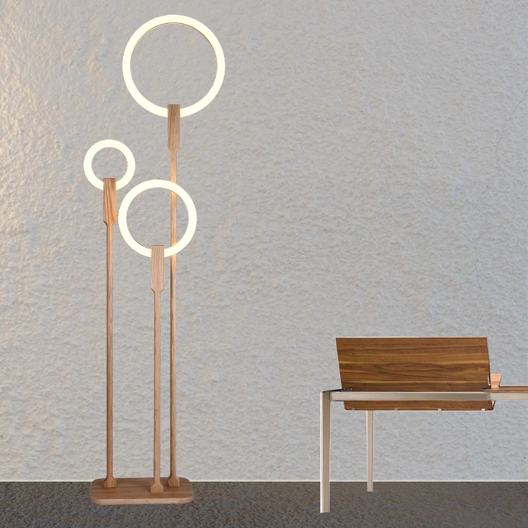 

Modern LED living room floor lamp Wooden luminaire bedroom standing lamps nordic illumination home deco lighting fixtures