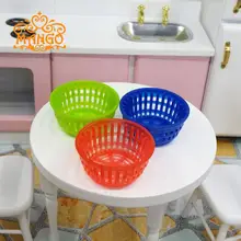 Кукольный домик Миниатюрный 1:12 кухня овощи фрукты пластиковые корзины 3 шт