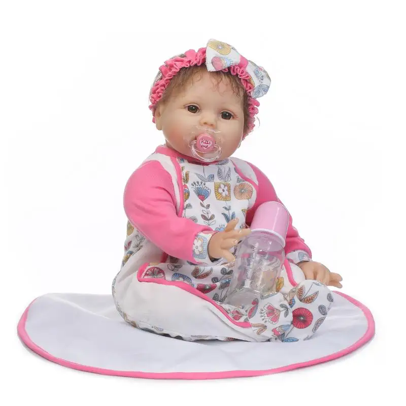 55cm NPK Silicone Reborn oft Lifelike Simulation Handmade Realistic Baby Girls Dolls Vinyl Bebe Reborn Babies Toys Boencas