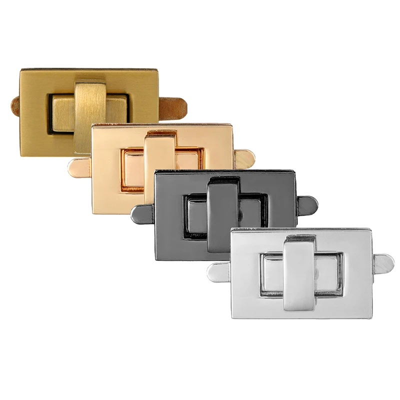 

Osmond 3pcs Metal Turn Lock Twist Clasp Closure For Handbag Accessories Parts DIY Bag Lock Buckle Opening Black Bronze Gold