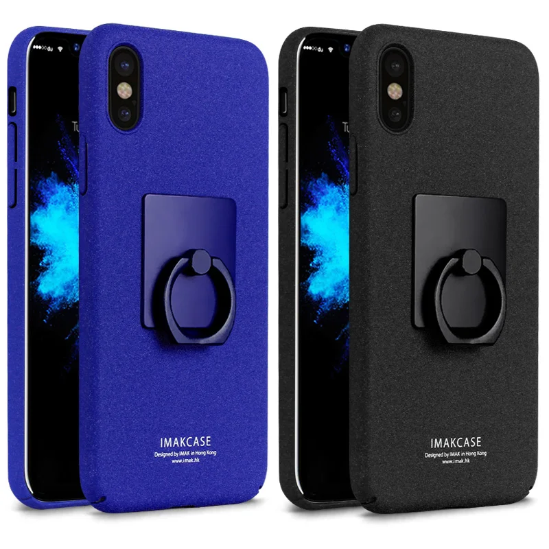 IMAK держатель для кольца на палец матовый корпус ПК + защита экрана Iphone X 5 8 дюйма |
