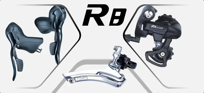Free shipping microshift 2*8 3*8 speed raod derailleur groupset shifter+front derailleur+rear derailleur tag Wholesale Sports & Entertainment
