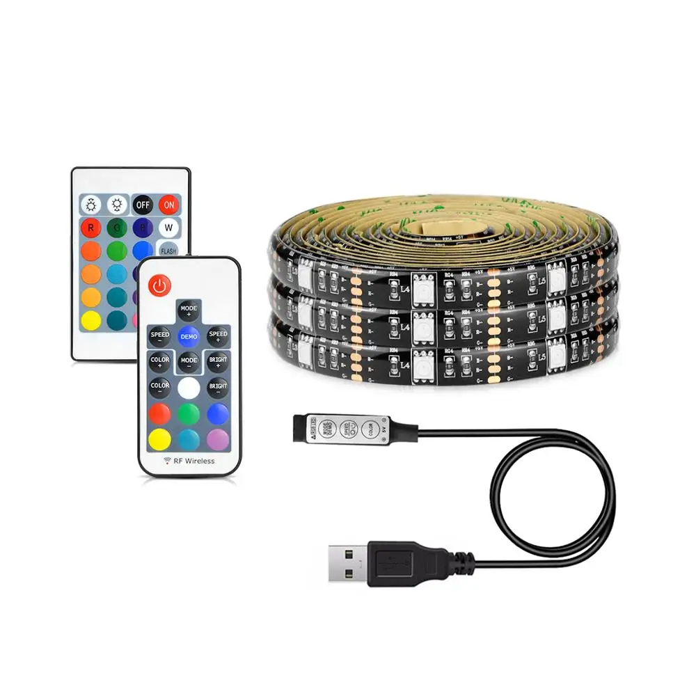

Ambilight USB LED Strip Light SMD5050 RGB Flexible LED Light Tape 5V Neon Lamp Changeable Color Home TV Backlight Lamps el wire