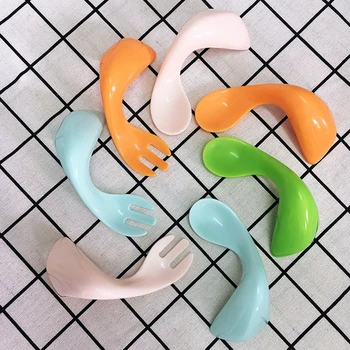 

Toddler Spoons Babies Easy Grip Heat-Resistant Training Spoon Children Baby Utensils Feeding Spoon Fork Set