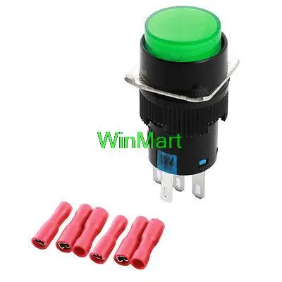 dc 12v green light panel spdt momentary pushbutton switch w wiring
