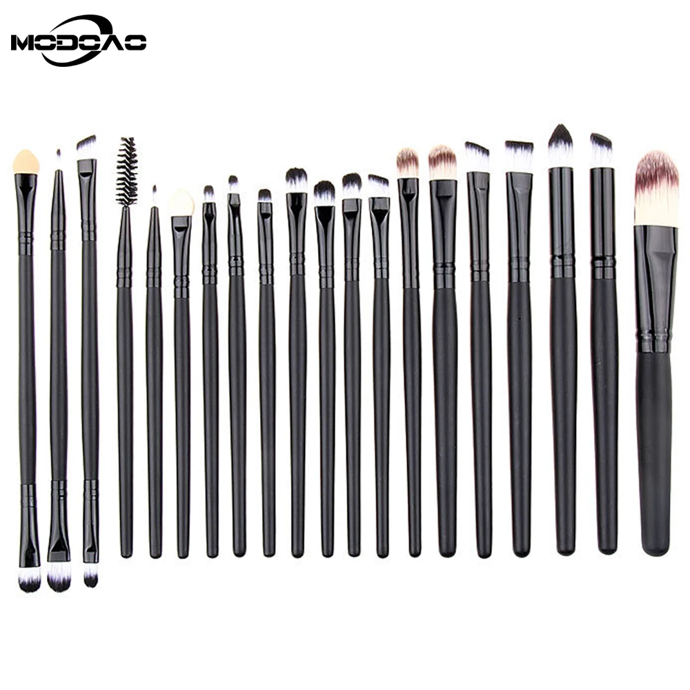 

MODOAO 20pcs/set Professional Eye Brushes Eyeshadow Foundation Mascara Blending Pencil Brush Cosmetic Eye Care Tools