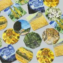 Van Gogh paiting тема классические бумажные липкие наклейки 4,4*4,4 см 45 листов DIY украшения поставки подарок 1 коробка
