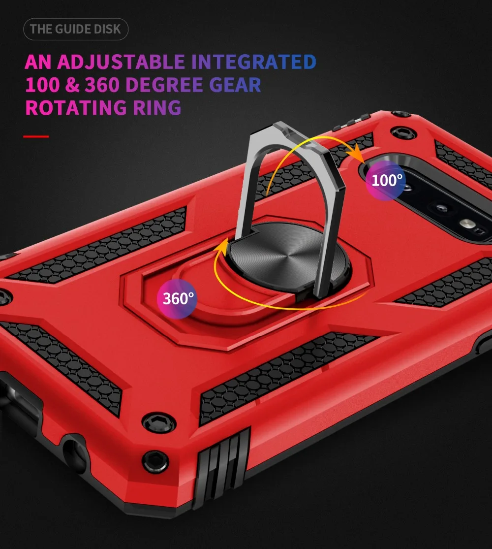 Case For Samsung S10e S10 Plus Cover Hybrid Shockproof Armor Magnetic Finger Stand Case For Samsung S8 S9 Plus Note8 Note9 Cover (11)