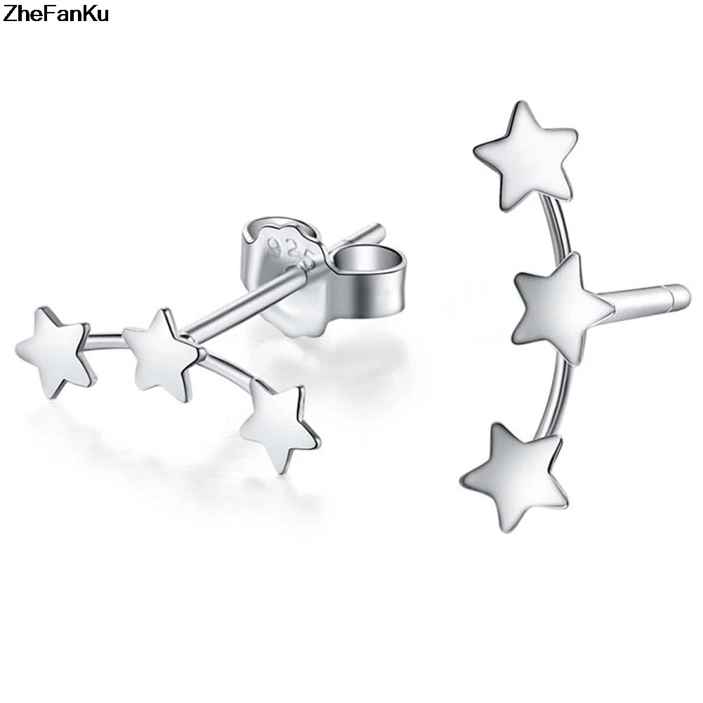 

Fashion Minimalist Stars Gold Silver Earrings Simple Stud Earring Jewelry For Women Christmas Gift