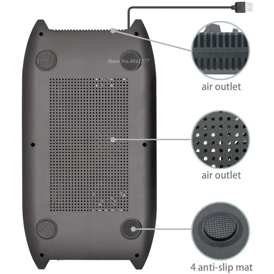 4 в 1 вертикальная подставка для Xbox one S 4 usb порта концентратор кулер охлаждающий вентилятор контроллер Зарядное устройство Док-станция для Xbox one тонкая игровая консоль