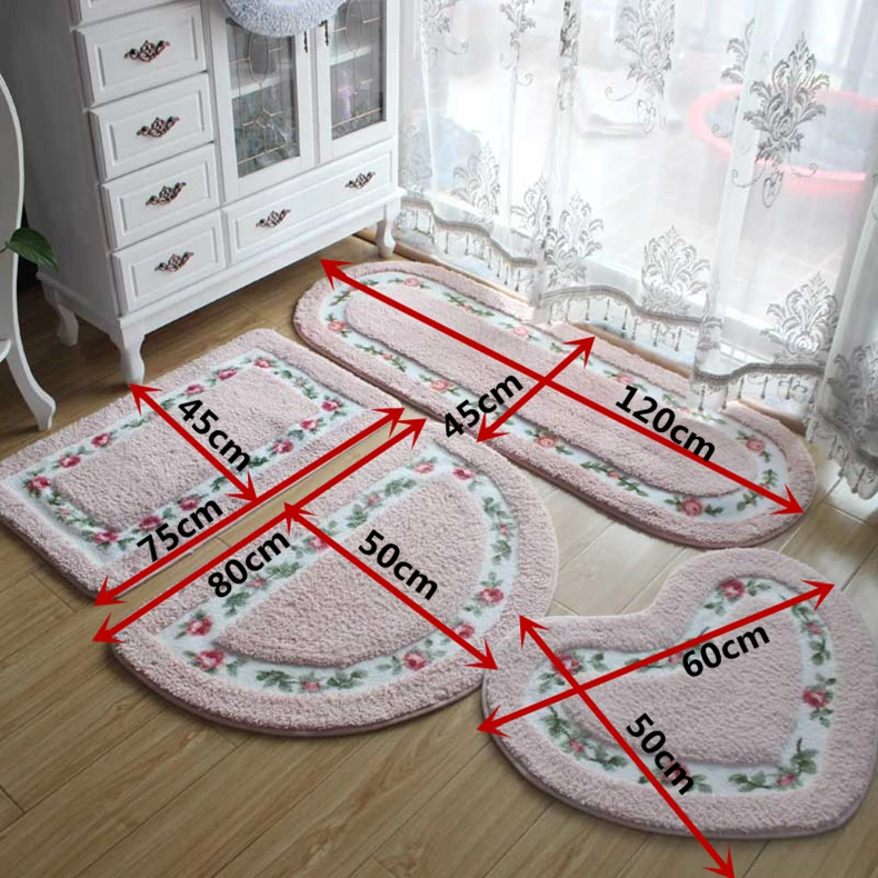 6 Sizes Square Doormat Floor Carpet for Living Room Bedroom Hallway Water Absorption Non-slip Bathroom Mat Toilet Rug Foot Pad