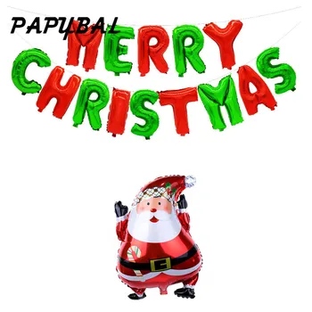 

MERRY CHRISTMAS letter Balloons Foil Cartoon Christmas Globos Alphabet Air Balls Christmas Party Decorations Happy New Year 2020