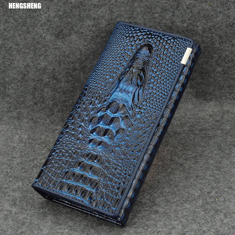 2017 New Arrival qualtiy women patent leather wallet ladies money clip purse crocodile pattern