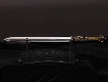 

Very Rare Tibetan Buddhist Vajra Shadow Sword Katana Talisman Blade Knife Sharpened Damascus Blade Brass Handle