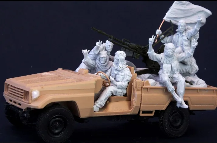 no Car no Gun Details about   1/35 5pcs/set Resin Figure Model Kit Soldiers Terorists Unpainte 